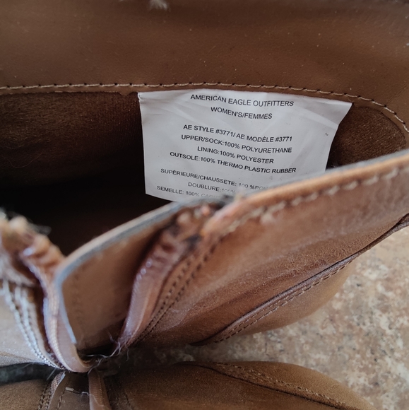 Women's AE Brown Western Ankle Boots - Picture 4 of 8